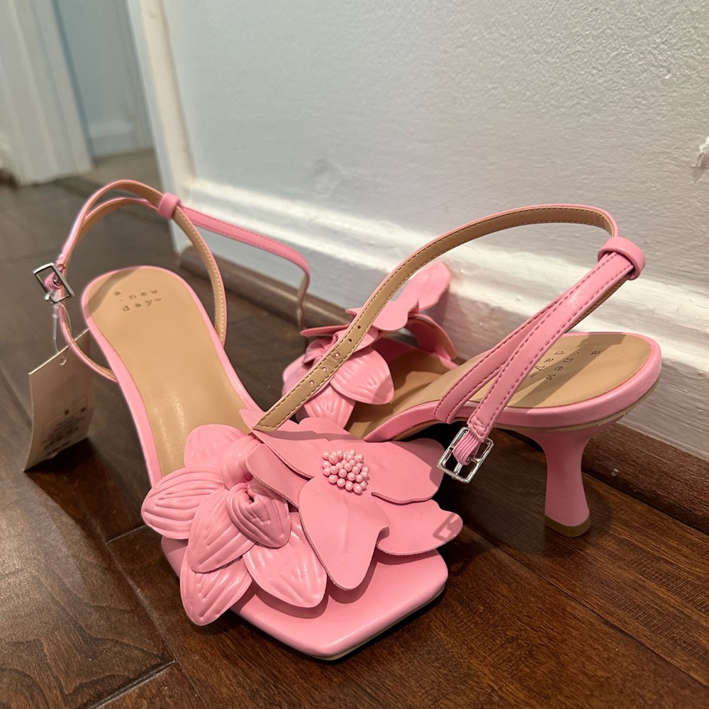 Target A New Day Pink Floral Heels